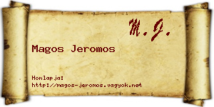 Magos Jeromos névjegykártya